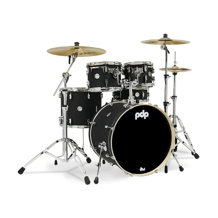 Pdp Concept Maple Satin Black 5 Pc Shell Pack
