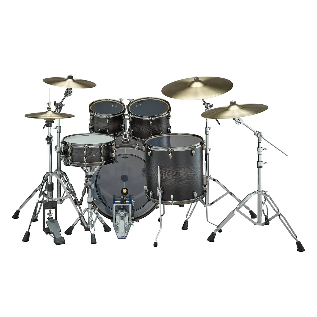 Yamaha Live Custom Hybrid Oak UZU Charcoal Sunburst 5Pc Shell Pack - Yamaha Live Custom Hybrid Oak five-piece shell pack with matching snare in UZU Charcoal Sunburst – product image 4