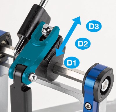 Yamaha FP9 Quick Adjusting Link with positions D1 to D3