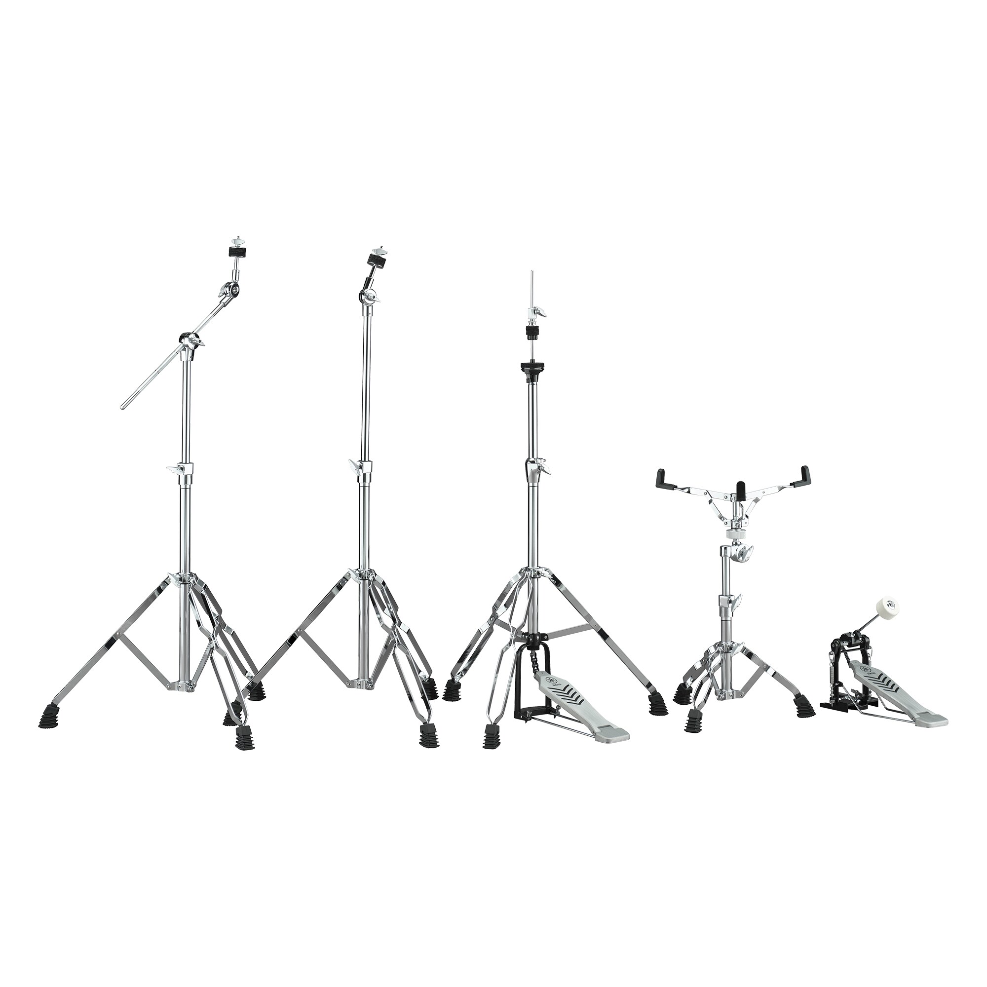Yamaha HWRD hardware set: boom stand, straight stand, hi-hat, snare stand and pedal