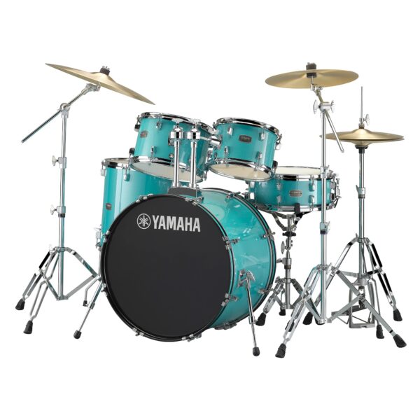 Yamaha Rydeen RDP2F5 5-Piece Drum Kit with HWRD Hardware – Turquoise Glitter