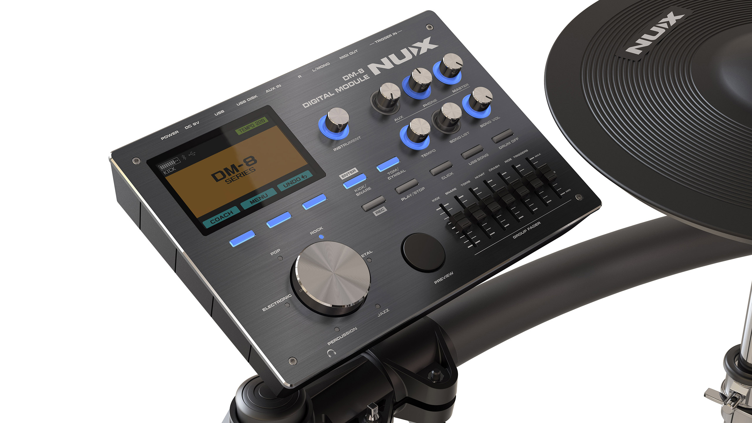 Nux DM-8 Mesh Head Digital Drum Kit - Image 6