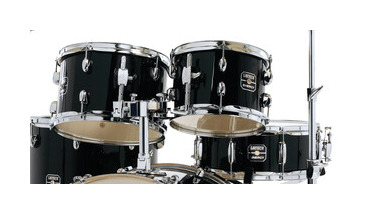 Gretsch Energy 5-lug toms and double tom holder in Black