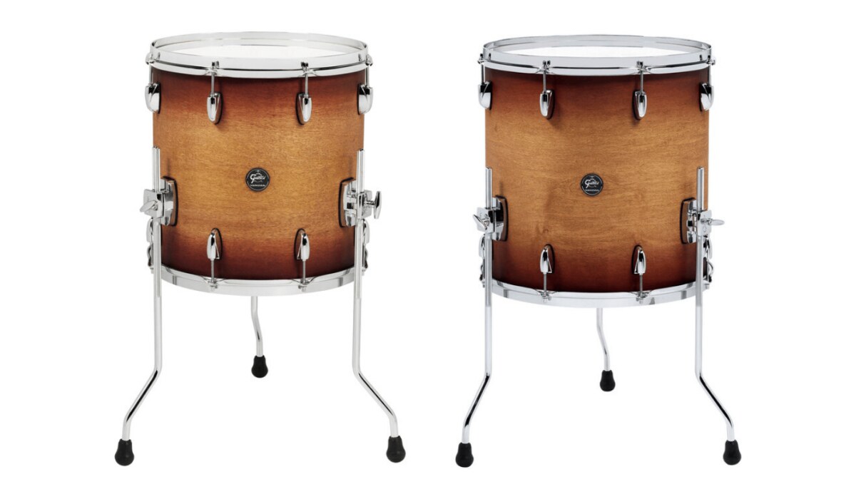 Gretsch Renown floor toms in Satin Tobacco Burst