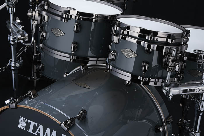 Tama Starclassic Performer Hyper-Drive in Smoky Gray with black nickel hardware