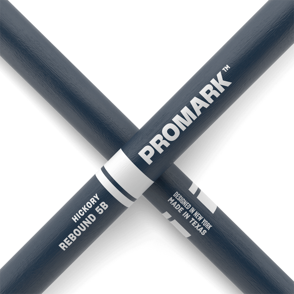 Promark 5B Blue Wood Tip Rebound Drum Sticks - product image