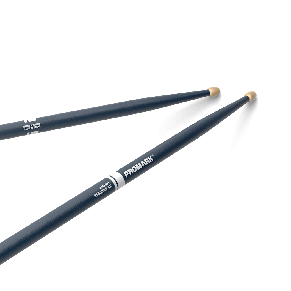 Promark 5B Blue Wood Tip Rebound Drum Sticks - product image
