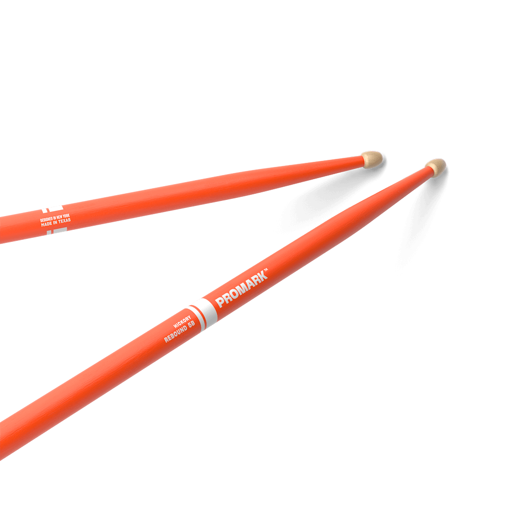 Promark 5B Orange Wood Tip Rebound Drum Sticks - product image