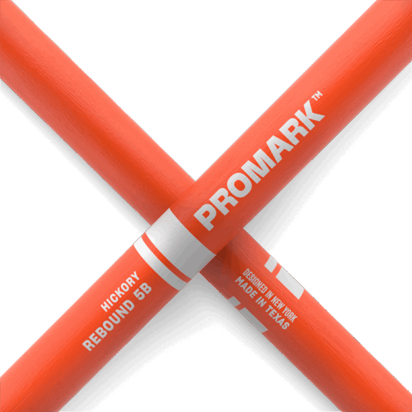 Promark 5B Orange Wood Tip Rebound Drum Sticks - product image