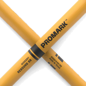 Promark 5B Yellow Wood Tip Rebound Drum Sticks