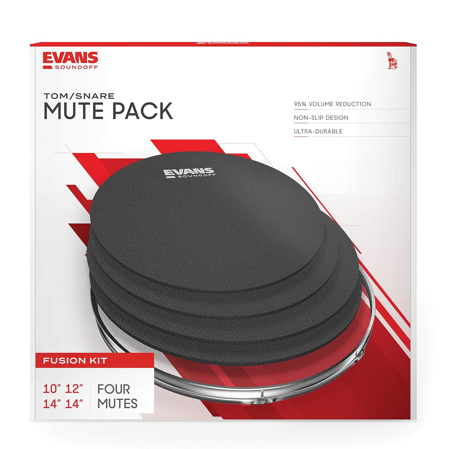 Evans SO-0244 Sound Off Fusion Pack Mute Pads - product image