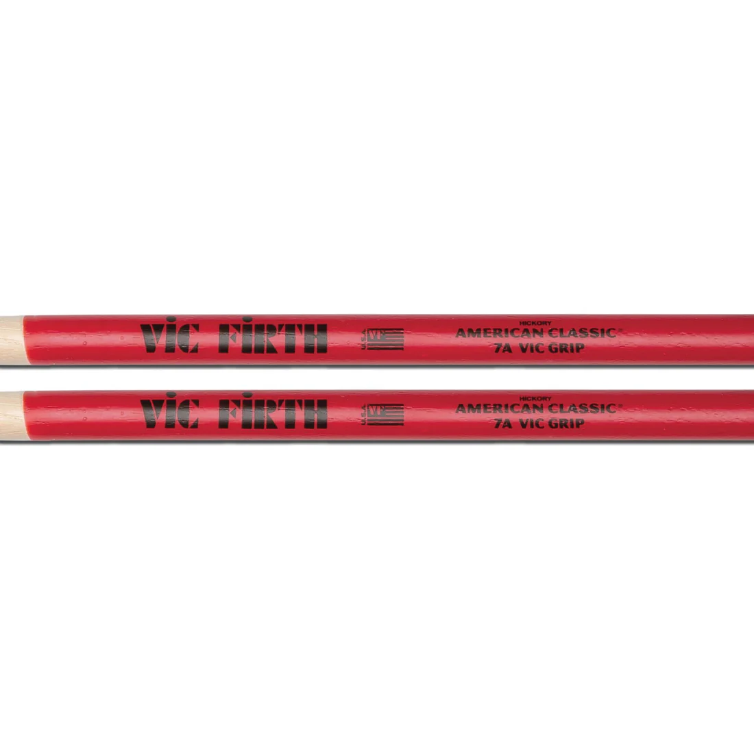 Vic Firth 7A Wood Tip American Classic Drum Sticks With Grip - product image