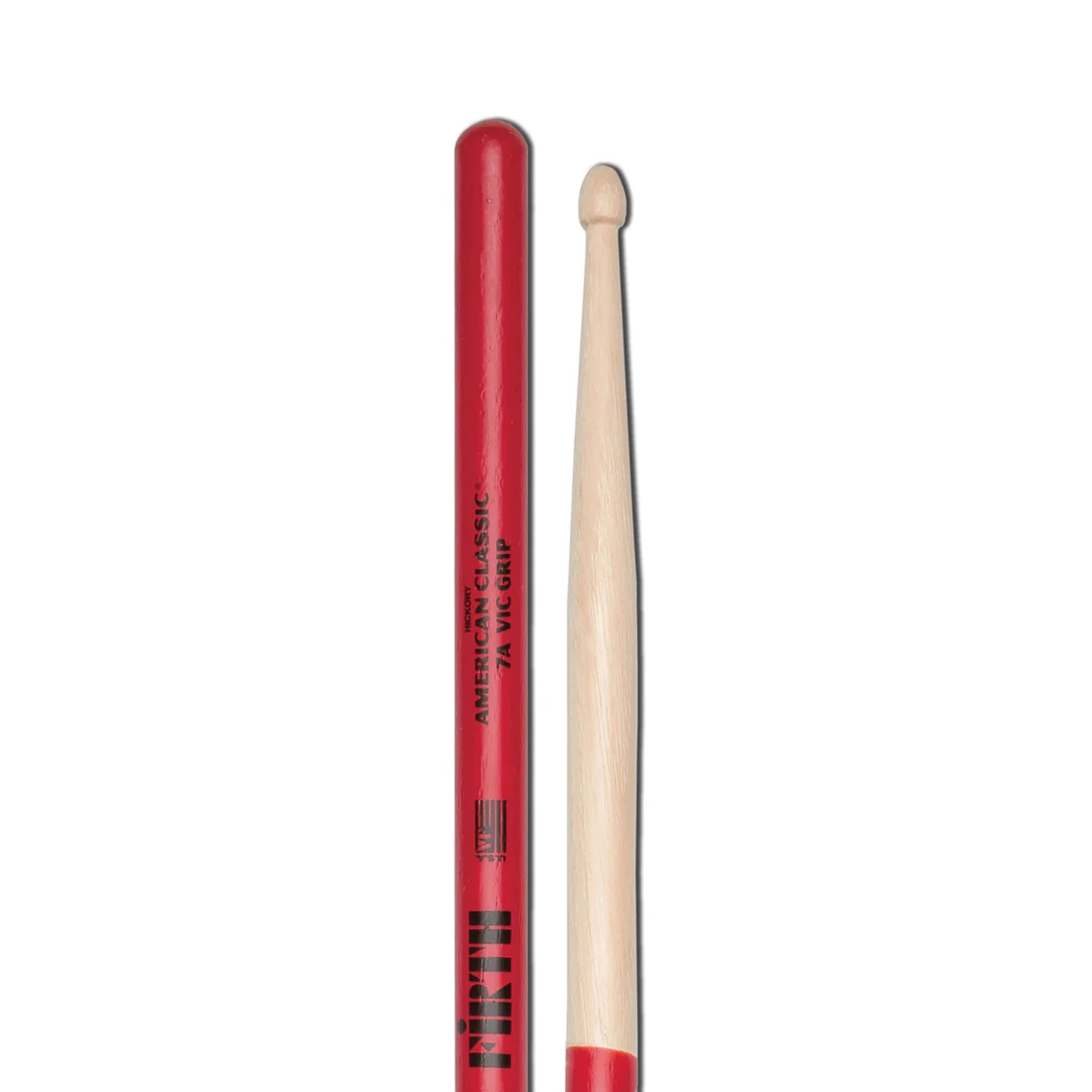 Vic Firth 7A Wood Tip American Classic Drum Sticks With Grip - product image