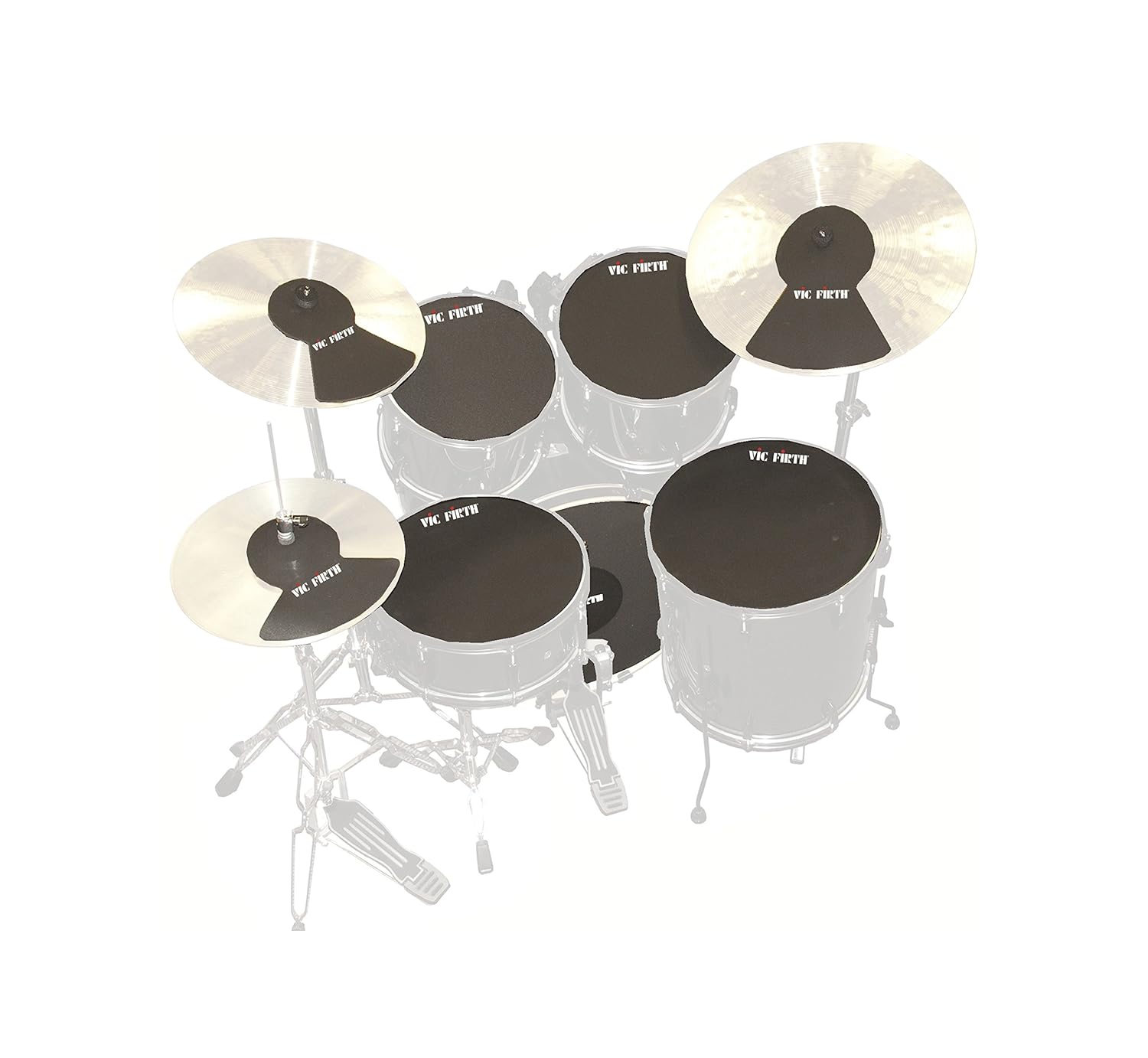 Vic Firth Drum Mute Pack (12", 13", 14", 16", 22", Hi-Hat And 2 Cymbal) - product image