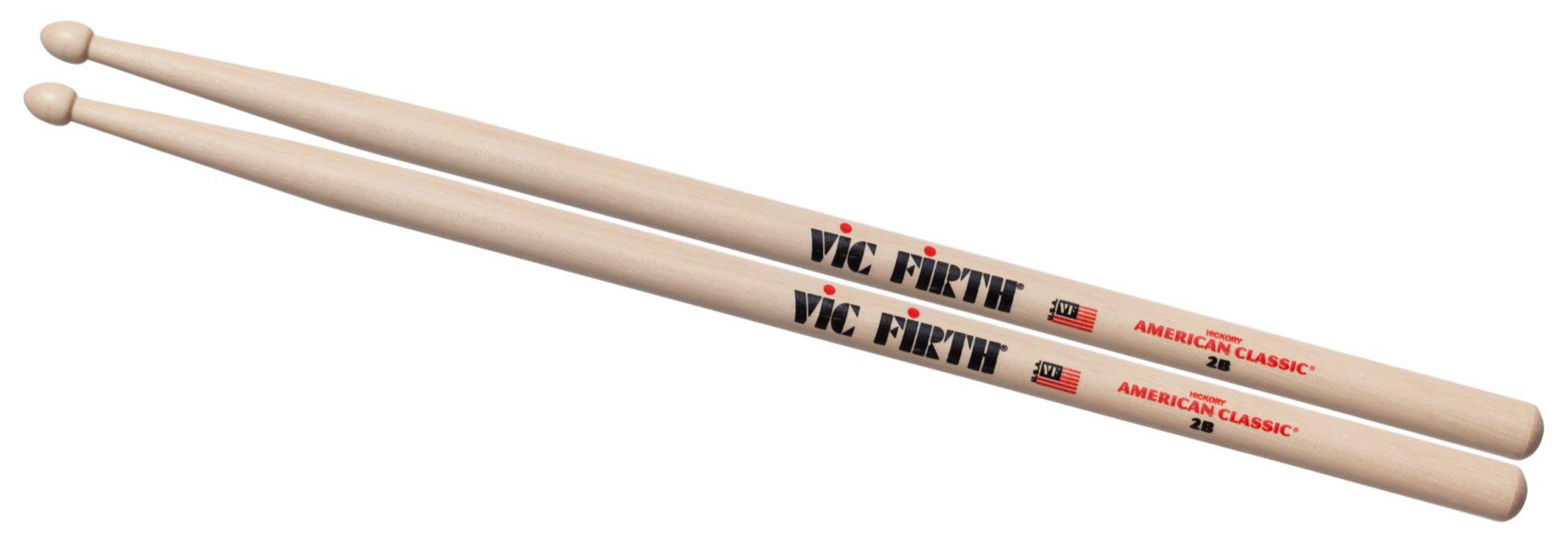 Vic Firth 2B Wood Tip American Classic Drum Sticks Value Pack Of 4 - product image