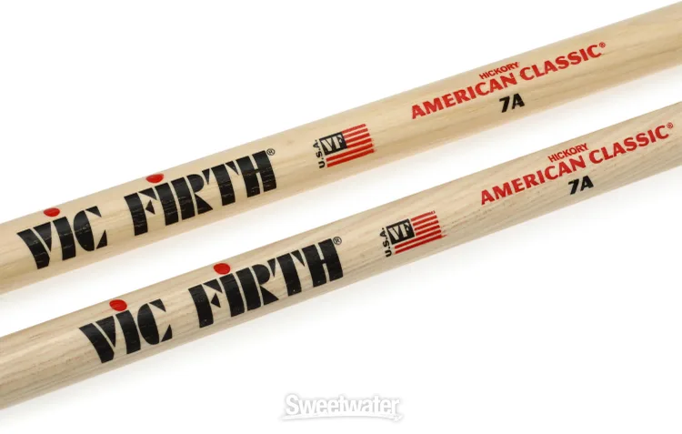 Vic Firth 7A Wood Tip American Classic Drum Sticks Value Pack Of 4 - product image