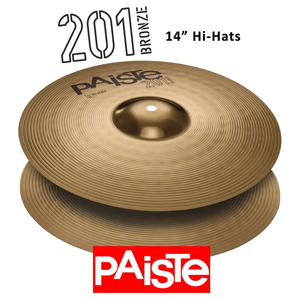 Paiste 201 Bronze Hi-Hat Cymbals 14" (Pair)