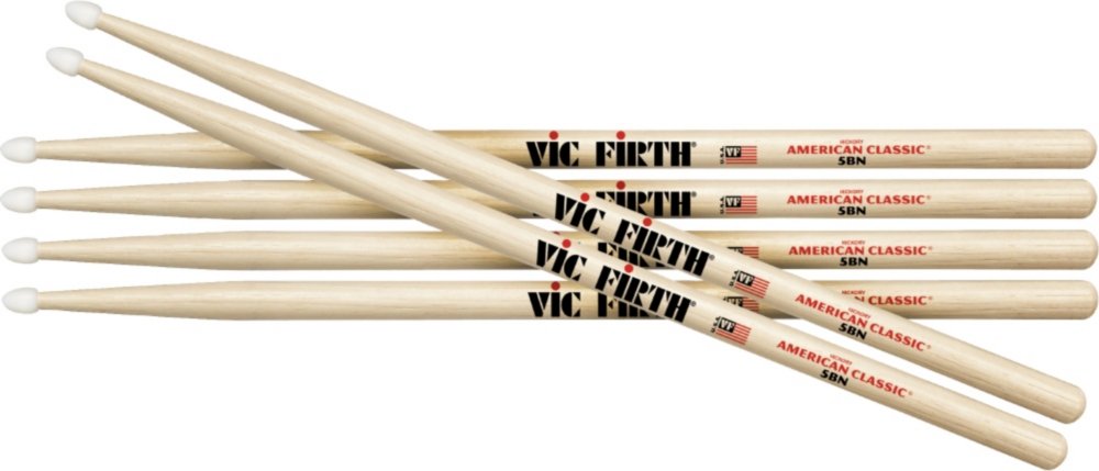Vic Firth 5B Nylon Tip American Classic Drum Sticks Value Pack Of 4 - product image