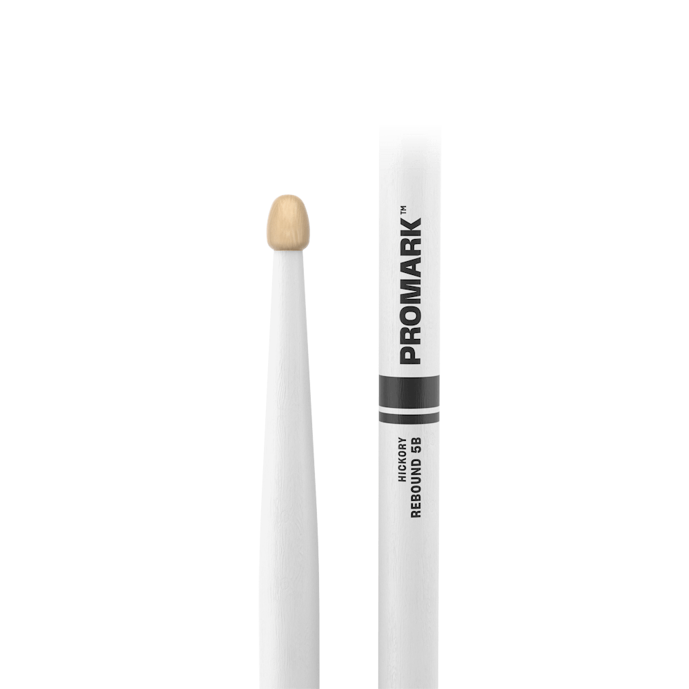 Promark 5B White Wood Tip Rebound Drum Sticks - product image
