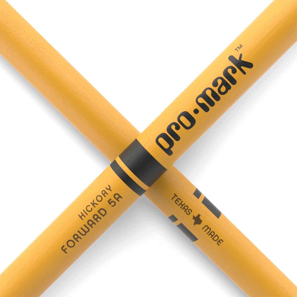 Promark 5A Yellow Wood Tip Classic Forward Drum Sticks - product image