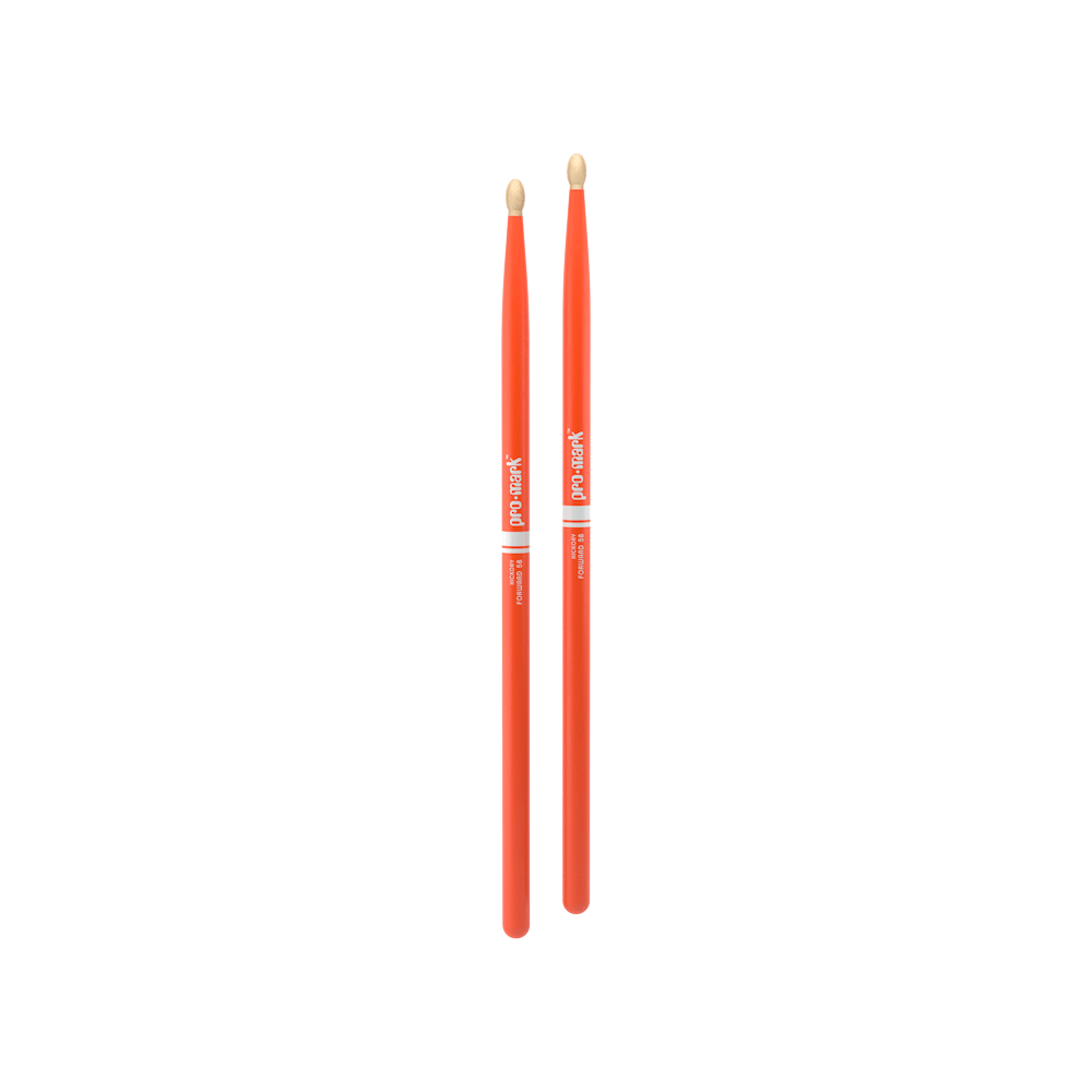 Promark 5B Orange Wood Tip Classic Forward Drum Sticks - product image