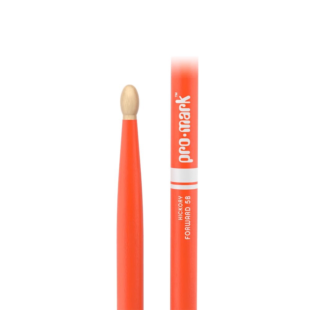 Promark 5B Orange Wood Tip Classic Forward Drum Sticks - product image