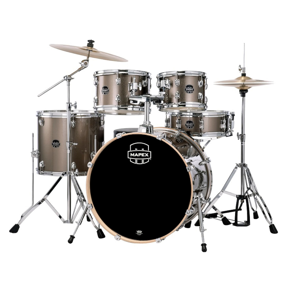 Mapex Venus VE5294FTVX 5-Piece Rock Drum Kit with Hardware & Throne, Copper Metallic - product image