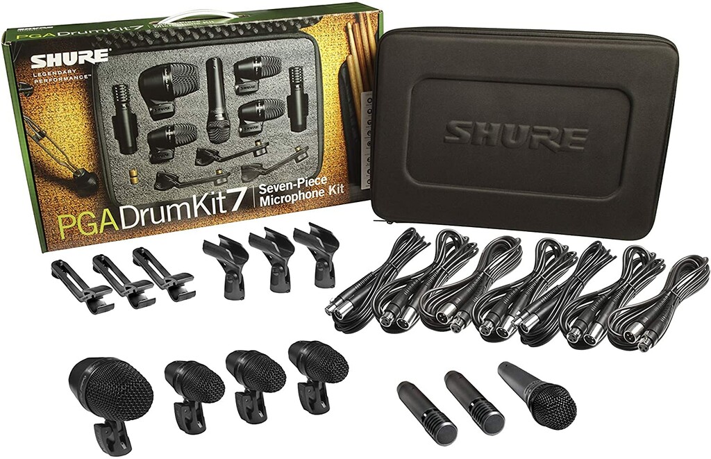 Shure PGADRUMKIT7 7-Piece Drum Microphone Kit - product image