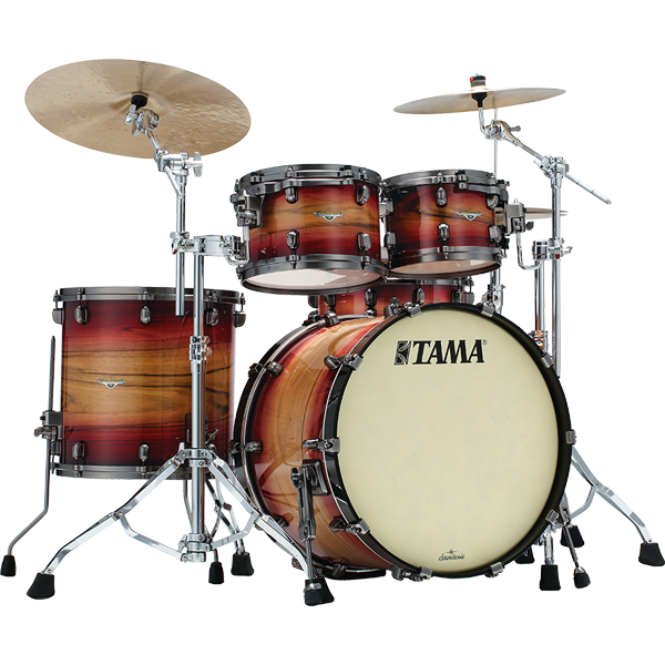 Tama Starclassic Maple 6-Piece Shell Pack with Black Nickel Hardware - Ruby Pacific Walnut Burst - product image