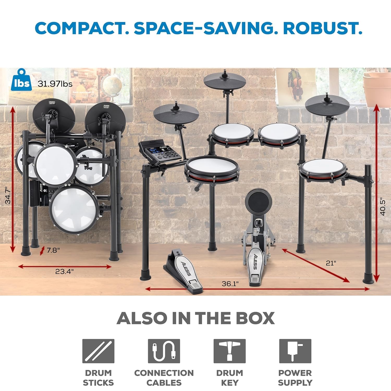Alesis Nitro Max Electronic Drum Kit 10-inch dual-zone snare