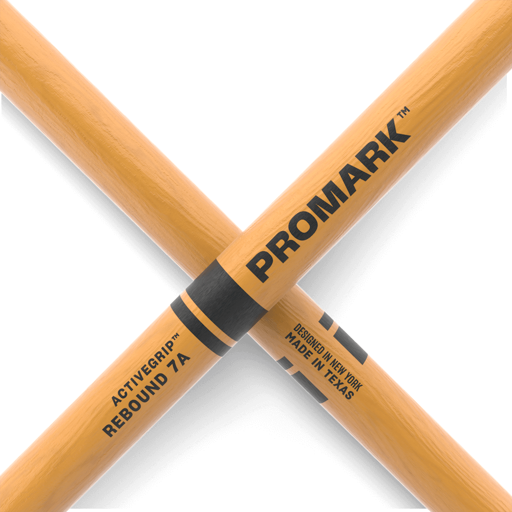 Promark 7A ActiveGrip Wood Tip Rebound Drum Sticks - product image