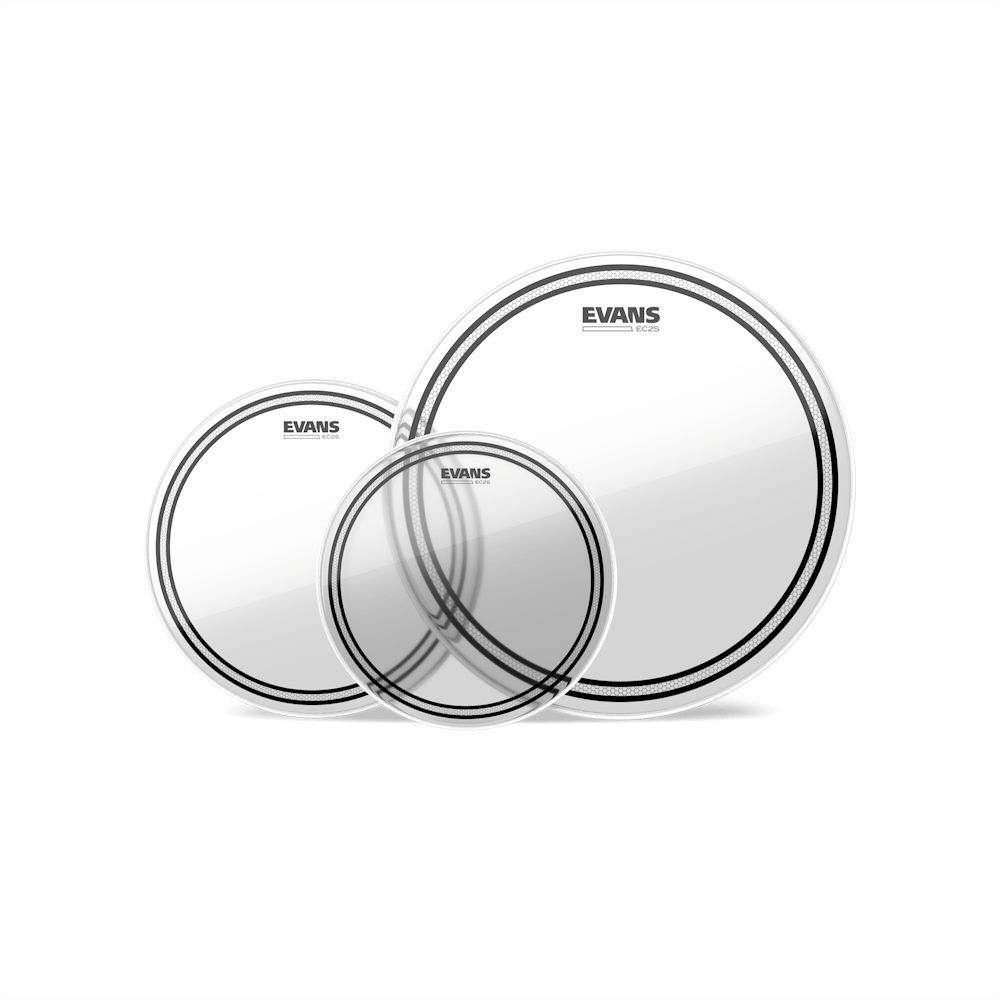 Evans ETP-EC2SCLR-S(12,13,16) Tom Pack Drumhead, Ec2 Clear Sst- Standard - product image