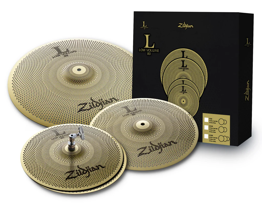 Zildjian L80 Low Volume Cymbal Pack (13" Hi-Hats, 14" Crash, 18" Crash Ride)