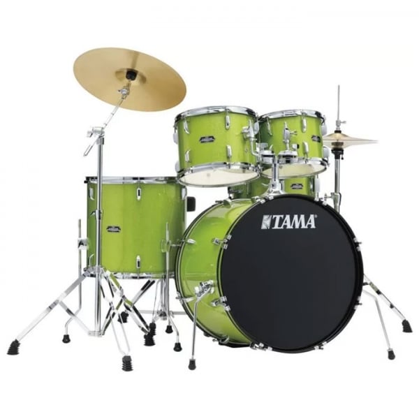 Tama Stagestar ST52H5 5-Piece Drum Kit with Hardware & Throne - Lime Green Sparkle - product image