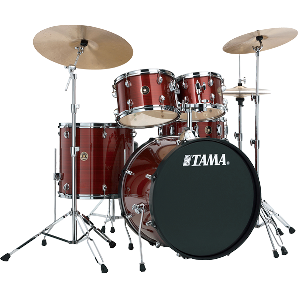 Tama Rhythm Mate 22" Red Stream Drum Set 5Pc With Hardware & Throne - product image