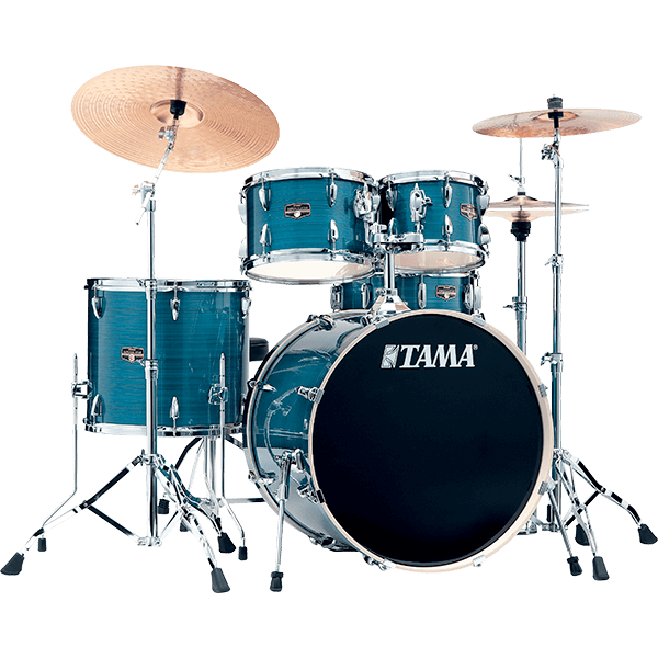 Tama Imperialstar 5-Piece Complete Drum Set with Hardware & Throne - Hairline Blue - product image