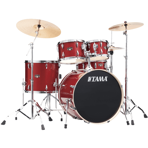 Tama Imperialstar 5-Piece Complete Drum Set with Hardware & Throne - Burnt Red Mist - product image