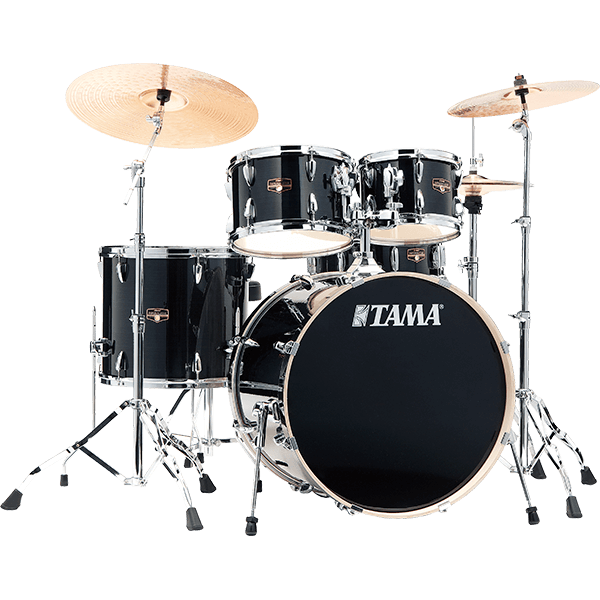 Tama Imperialstar 5-Piece Complete Drum Set with Hardware & Throne - Hairline Black - product image
