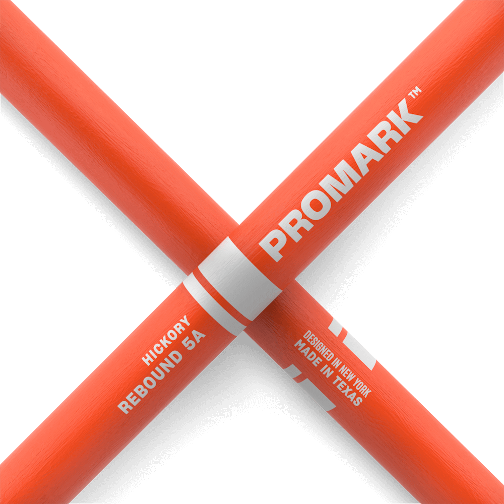 Promark 5A Orange Wood Tip Rebound Drum Sticks - product image