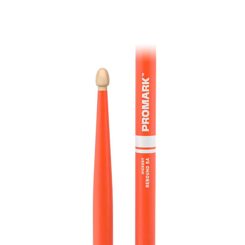 Promark 5A Orange Wood Tip Rebound Drum Sticks - product image
