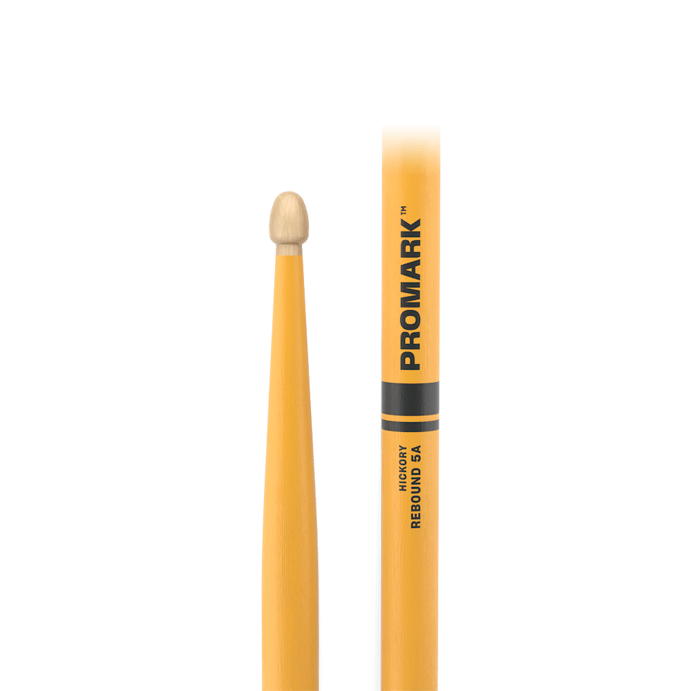 Promark 5A Yellow Wood Tip Rebound Drum Sticks - product image