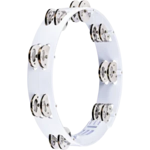 Meinl Headliner Series White Plastic Stainless Steel Jingles 2 Rows - 10" Tambourine