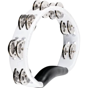 Meinl Headliner Series White Plastic Stainless Steel Jingles 2 Rows Tambourine