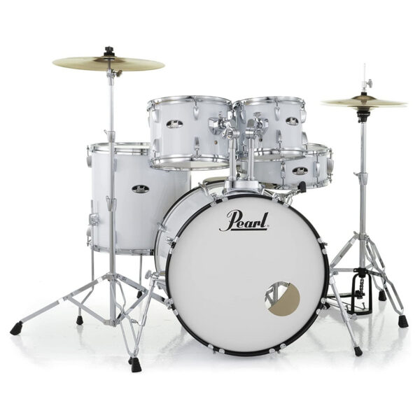 Pearl Roadshow Pure White 5 Pcs Drum Set W/Stands & Cymbals - product image