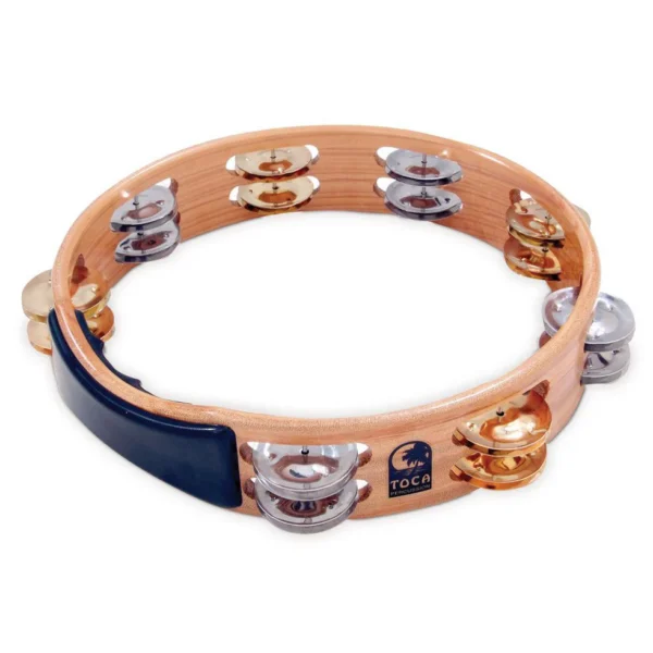 Toca T1010-ABC Acacia Wood Double Row Tambourine Nickel/Brass - product image