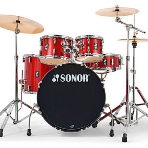 Sonor AQX Stage Red Moon Sparkle 5 Piece Complete Drum Set With Hardware