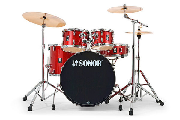Sonor AQX Stage Red Moon Sparkle 5 Piece Complete Drum Set With Hardware - product image