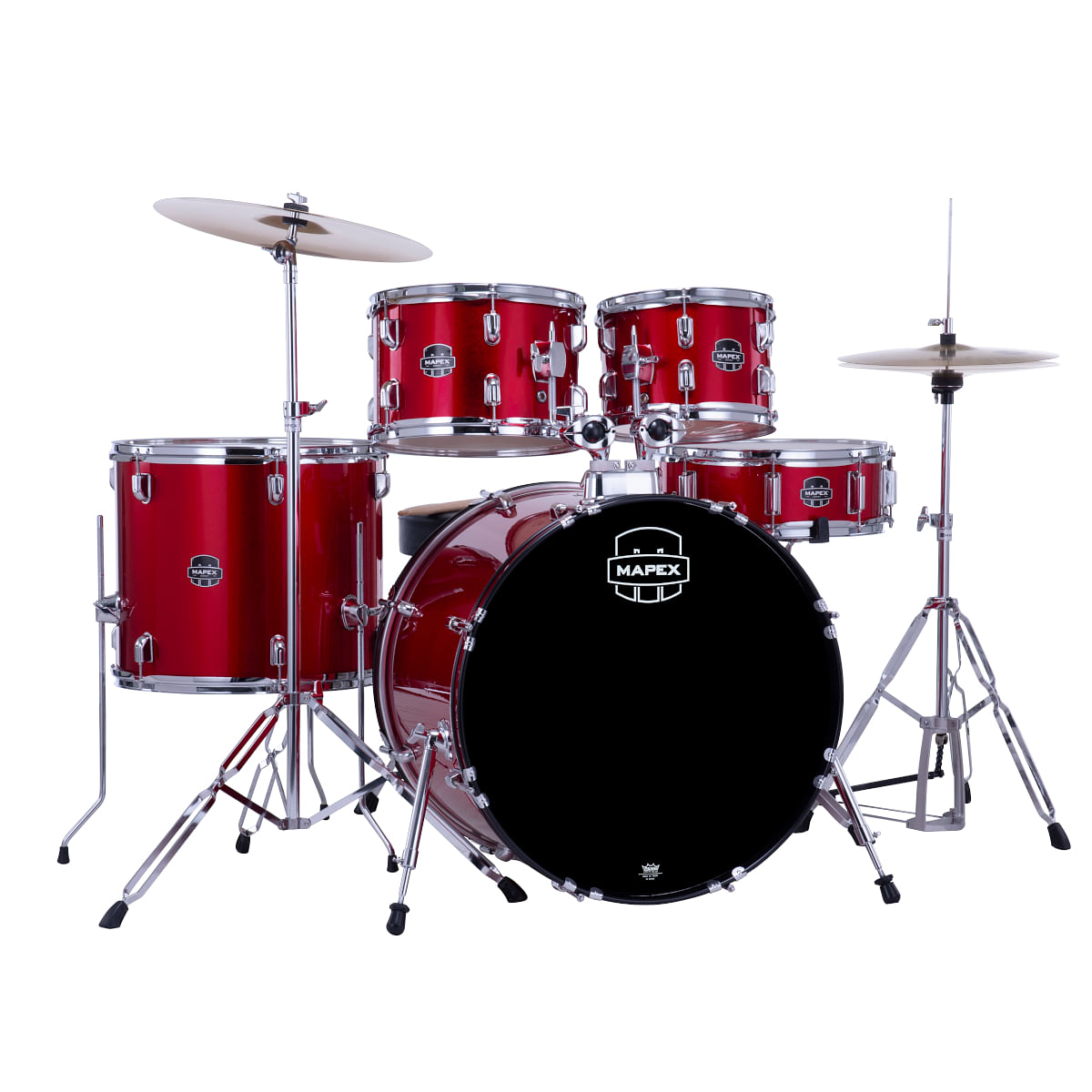 Mapex Comet CM5294FTCIR 5-Piece Rock Drum Kit with Hardware & Cymbals, Infra Red - product image