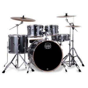 Mapex Venus VE5295FTVC 5-Piece Rock Drum Kit with Hardware & Throne, Steel Blue Metallic