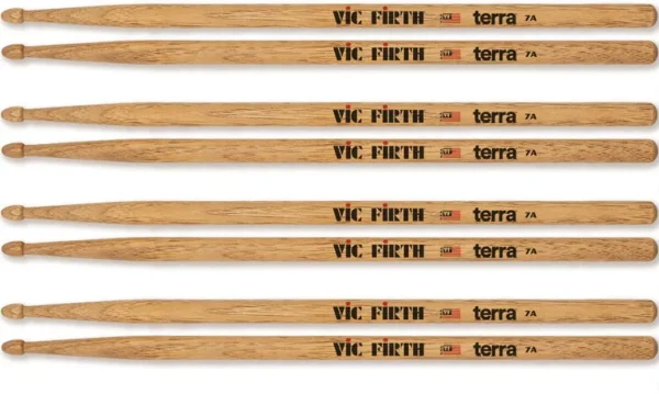 Vic Firth 7A Nylon Tip American Classic Terra Drum Sticks Pack Of 4 - product image